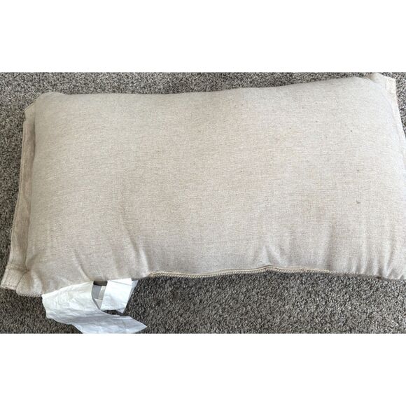 Bed Bath & Beyond Spring,Easter Egg Embroidery Jute Trim Cotton 24" x 12" Pillow - Picture 3 of 6